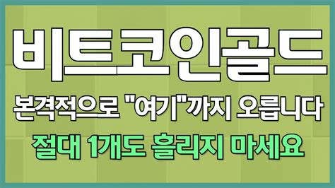 코인 비트코인골드 비트코인골드 코인전망 목표가까지 코 앞입니다 Youtube