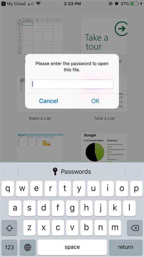 My Passport Wireless Open A Password Protected Microsoft Excel File On My Cloud App