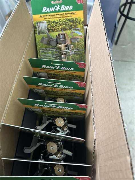 Box Of 7 Rain Bird 25pjda C Brass Deluxe Impact Sprinklers New Ebay