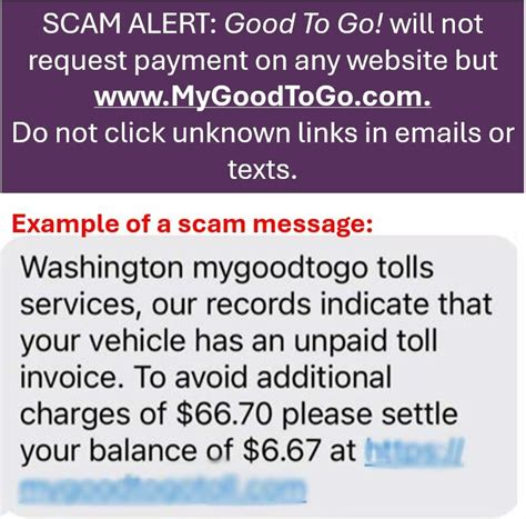 Wsdot Warns Public Of Good To Go Scam The Jolt News Organization A