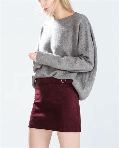 Buckled Moleskin Miniskirt Skirts Trf Zara United States Mini