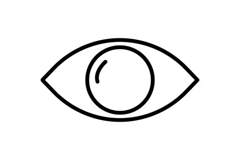 Eye Icon Illustration Icon Related To Human Organ Line Icon Style