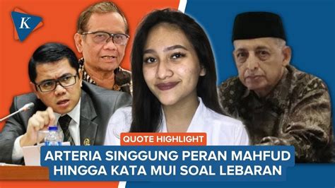 Arteria Dahlan Singgung Peran Mahfud Soal Rp T Hingga Kata Mui Soal