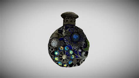 Blue Perfume Bottle D Model By Malek Alia C Sketchfab