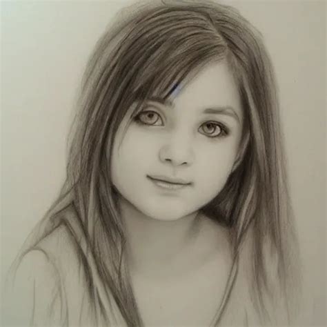 Beautiful Young Girl 3d Pencil Sketch Arthub Ai