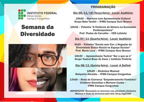 Semana Da Diversidade Realizada No Campus Congonhas Instituto