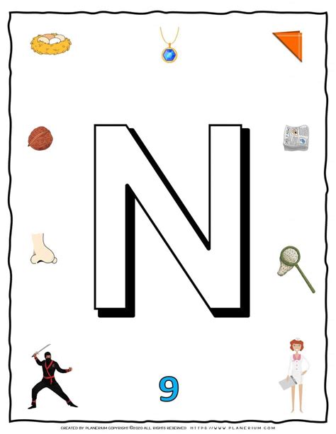 English Alphabet Objects That Starts With N Planerium