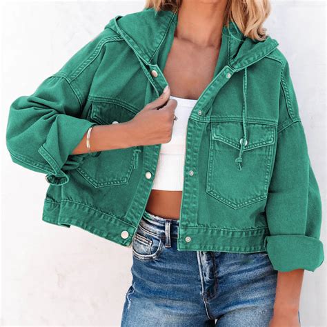 Hooded Dropped Shoulder Denim Jacket Jaded The Boutique