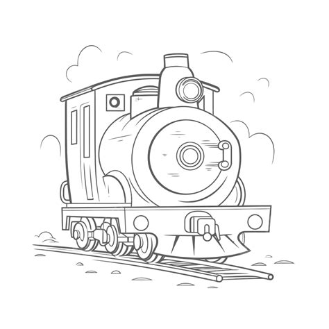 Desenho De Vetor Trem Para Colorir PNG Desenho De Trem