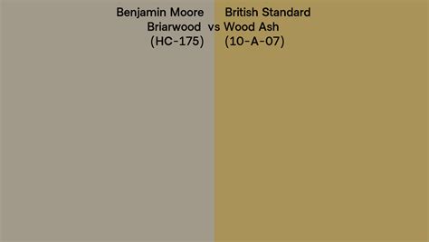 Benjamin Moore Briarwood HC 175 Vs British Standard Wood Ash 10 A 07