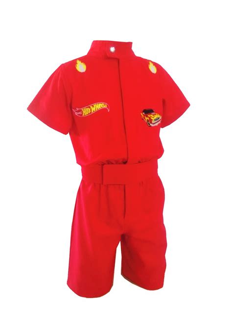 Fantasia Infantil Hot Wheels Personalizada Vermelha Elo