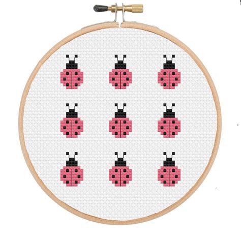 Lieveheersbeestjes Cross Stitch Patroon Lieveheersbeestjes Instant