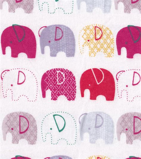 Elephants In Line Snuggle Flannel Fabric Joann Flannel Fabric