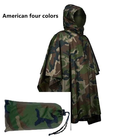 Comprar Exterior Militar Transpirable Camuflaje Poncho Jungla