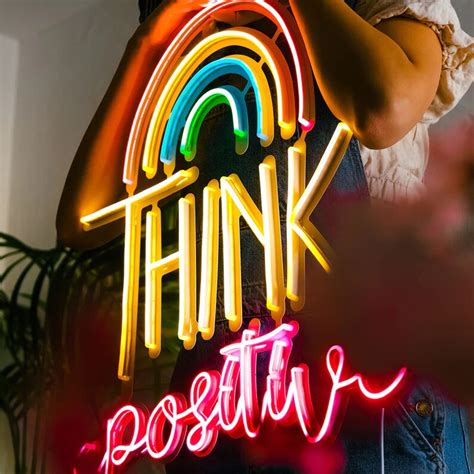 Think Positive Neon Sign Party Neon Sign Bar Neon Sign Led - Etsy