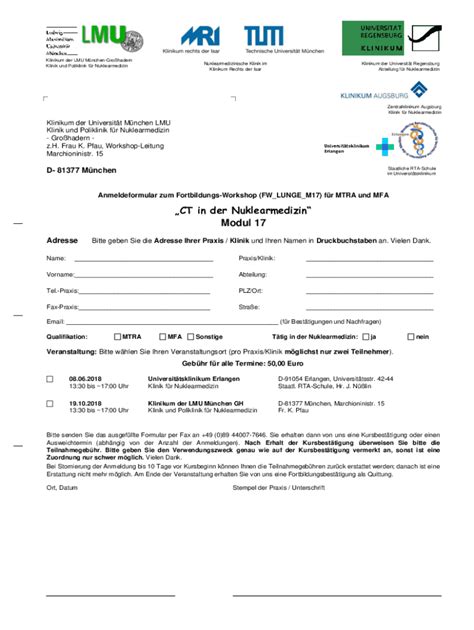 Ausfüllbar Online CT in der Nuklearmedizin Modul 17 Fax Email Drucken