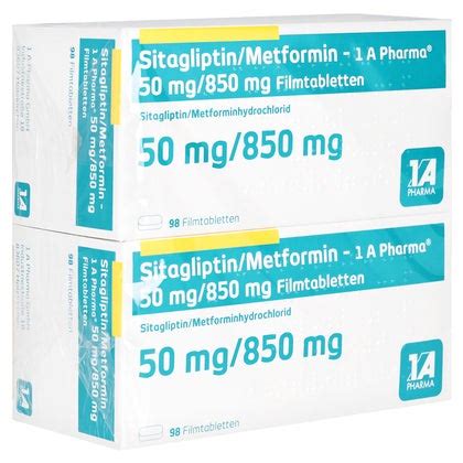 SITAGLIPTIN Metformin 1A Pharma 50 Mg 850 Mg FTA 196 St 196 St Online