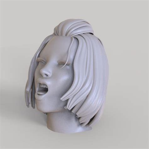 Stl Datei Sexy Female Girl Face Orgasm Expression 3d Print・3d