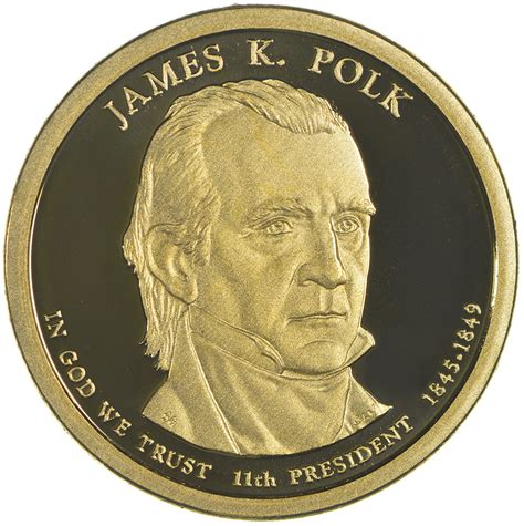 Proof Cameo 2009 James K. Polk - Eleventh President - Presidential Dollar Coin | Property Room