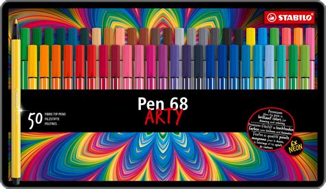 Premium Fibre Tip Pen Stabilo Pen Arty Tin Of Assorted