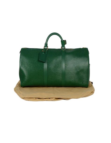 Louis Vuitton Green Epi Leather Keepall 50 Duffle Bag At 1stdibs Louis Vuitton Green Duffle