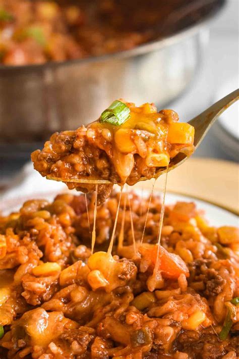 One Pot Mexican Beef And Rice Dance Around The Kitchen