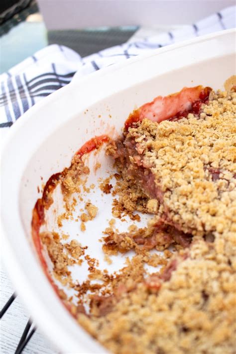 The BEST Strawberry Rhubarb Crisp Recipe Sustain My Cooking Habit