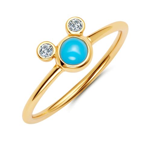 Mickey Mouse Icon Turquoise Ring By Crislu Shopdisney