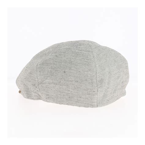 Casquette Oxford Beige Coton Avec Bouton Traclet Reference