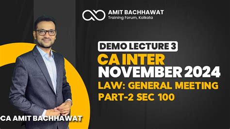 Demo Lecture Types Of General Meeting Ii Ca Inter Law November