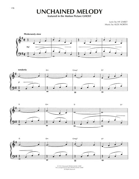 Unchained Melody Sheet Music The Righteous Brothers Piano Solo