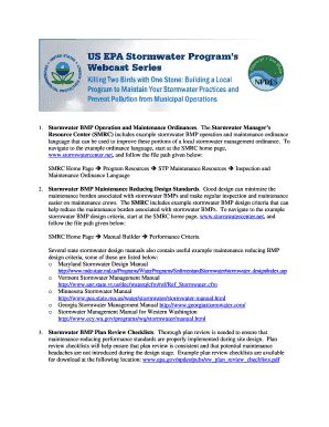 Fillable Online Stormwater Bmp Operation And Maintenance Ordinances Fax