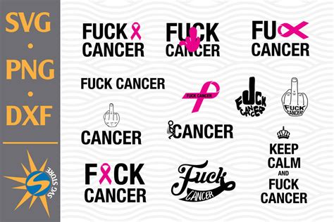 Fuck Cancer Svg Png Dxf Digital Files Include So Fontsy