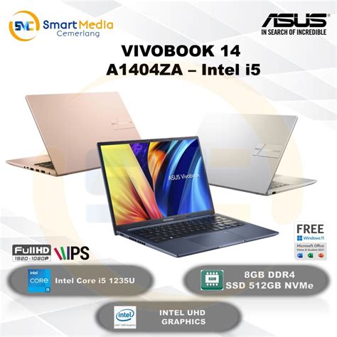 Jual ASUS VIVOBOOK 14 A1404ZA INTEL I5 1235U 8GB 512GB INTEL