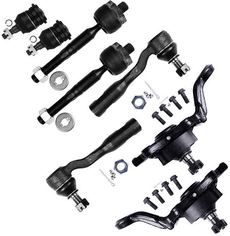 SCITOO 8pcs Suspension Kit 2 Front Outer 2 Inner Tie Rod End 2 Lower 2