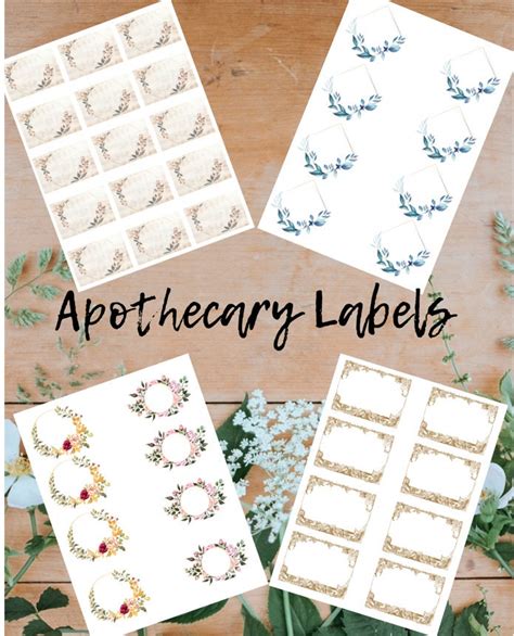 Jar Labels Printable Jar Labels Apothecary Labels Printable Container Labels Elegant Jar Labels ...