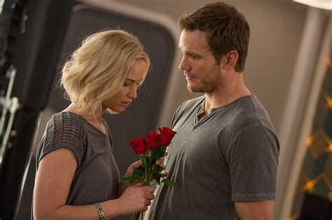 Passengers Red Movie Rose Man Actress Passengers Flower