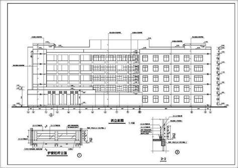 某地多层教学楼全套建筑施工图cad图库 【建库图纸】