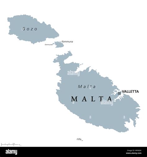 Malta Political Map Capital Valletta Hi Res Stock Photography And