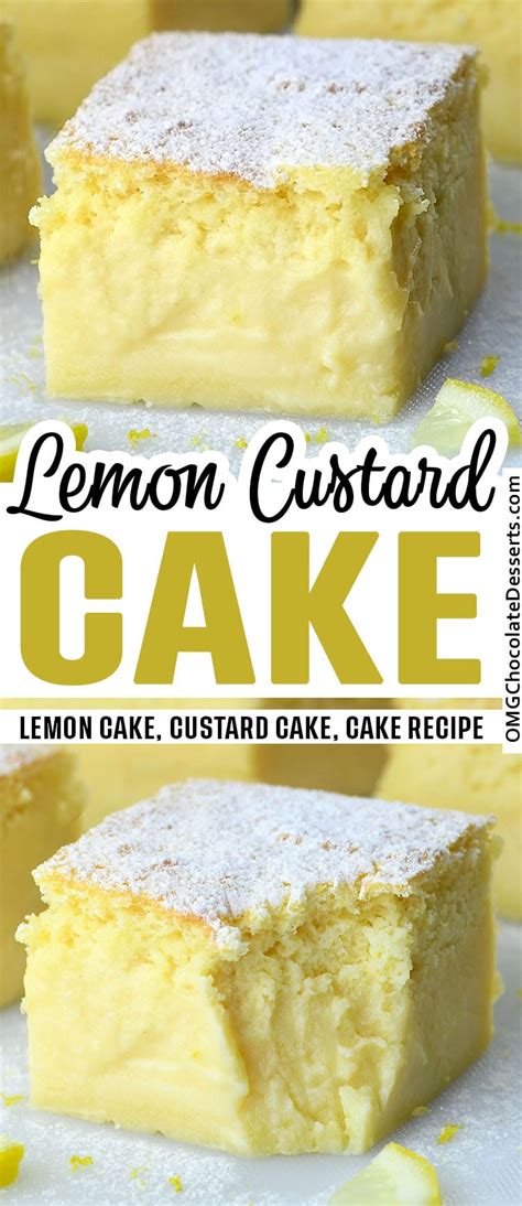 Lemon Custard Cake Omg Chocolate Desserts