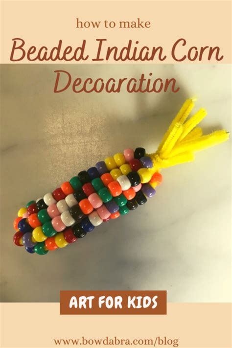 Beaded Indian Corn Decoration Bowdabra