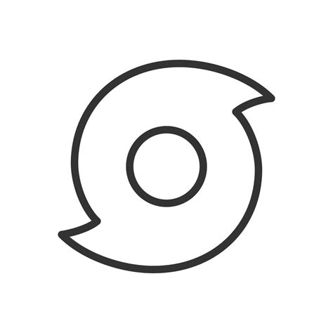 Hurricane linear icon. Tropical cyclone. Weather forecast. Storms