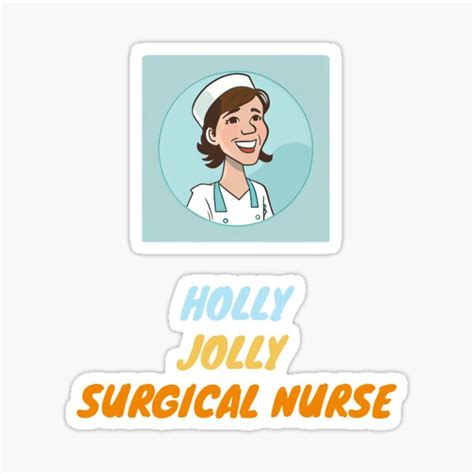 "Holly Jolly Surgical Nurse" Sticker for Sale by schizarty | Redbubble