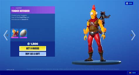 Fortnite Furry Bait 🐱 🌈 Rainbow Royale On Twitter Tender Defender From The Fowl Play Set