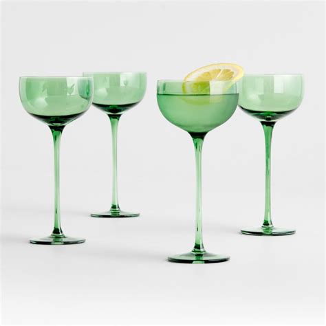 Green Aperitif Glasses, Set of 4 + Reviews | Crate & Barrel