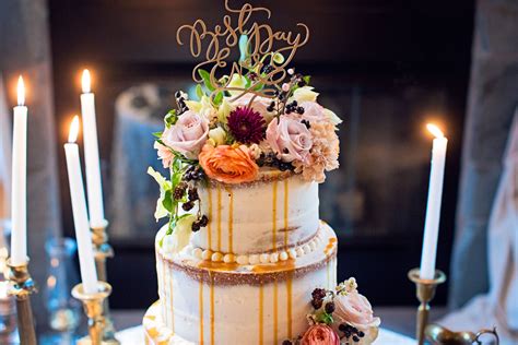 Caramel Apple Naked Wedding Cake