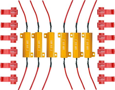 Amazon Ouzorp 6Pcs 50W 6ohm Load Resistors Fix LED Bulb Fast