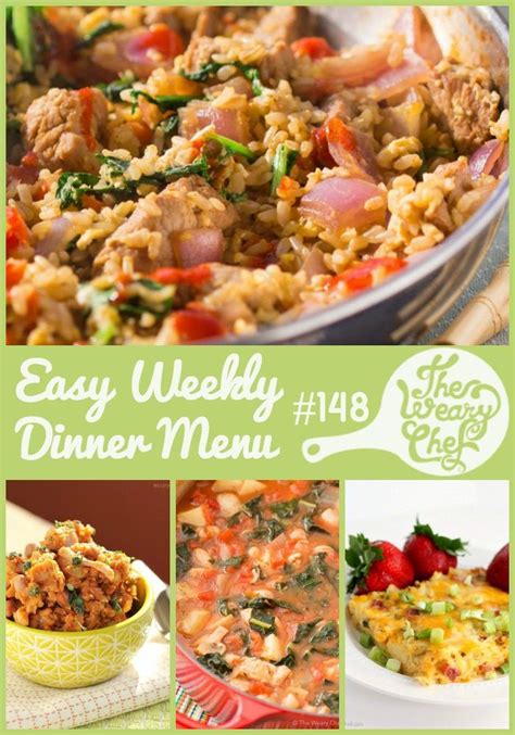 Easy Weekly Dinner Menu #148: Preparing for a Feast - The Weary Chef