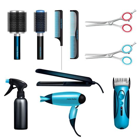 Hairdresser Tools Set Vector Art At Vecteezy