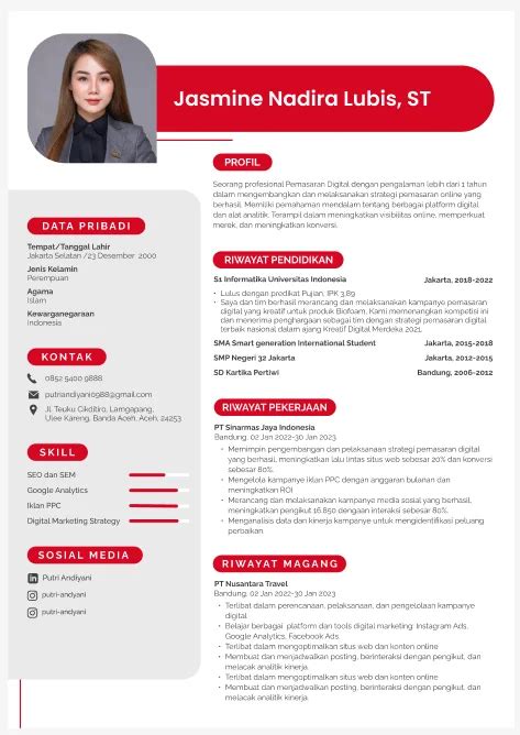 Buat Curriculum Vitae Cv Online Suratplus